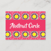 Abstract kleurrijk rondflessenpatroon visitekaartje (Voorkant)