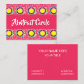 Abstract kleurrijk rondflessenpatroon visitekaartje (Voorkant / Achterkant)