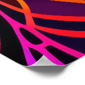 Abstract Kleurrijk Schilderen van een Giraffe 2:3  Poster (Hoek)