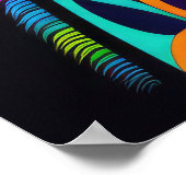 Abstract Kleurrijk Schilderen van een Giraffe 2:3 Poster (Hoek)