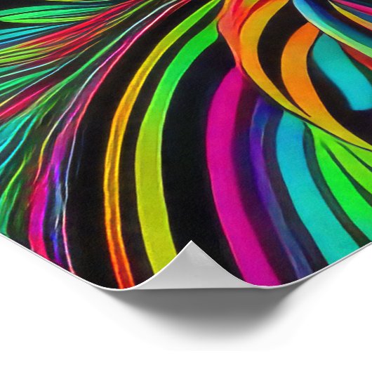 Abstract Kleurrijk Schilderen van een Llama 2:3 Poster (Hoek)