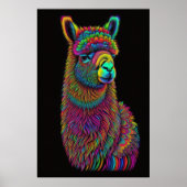 Abstract Kleurrijk Schilderen van een Llama 2:3 Poster (Voorkant)