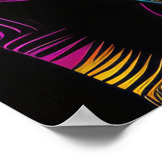 Abstract Kleurrijk Schilderen van een Olifant 2:3 Poster (Hoek)