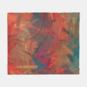 Abstract Kleurrijk Schilderij #2 Fleece Deken (Voorkant (Horizontaal))