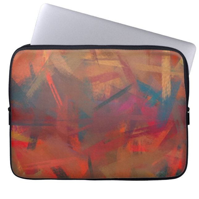 Abstract Kleurrijk Schilderij #2 Laptop Sleeve (Voorkant)