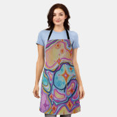 abstract kleurrijk schort (Gedragen)