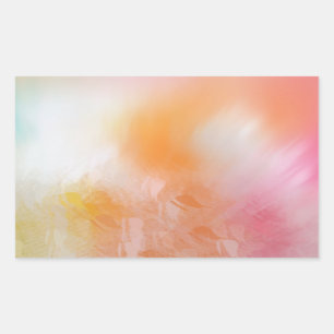 Abstract Kleurrijk Sjabloon Roze Rood Geel Blauw Rechthoekige Sticker
