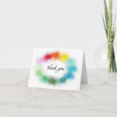 Abstract Kleurrijk Sjabloon Script Bedankt Tekst (Voorkant)