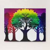 Abstract Kleurrijk Spectrum van Boomcollage Legpuzzel (Horizontaal)