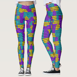 Abstract Kleurrijk Speelgoed Kinder Geometrische P Leggings