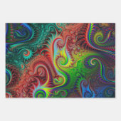 Abstract kleurrijk spiraal inpakpapier vel (Voorkant 3)