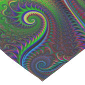 Abstract kleurrijk spiraal korte tafelloper (Hoek)