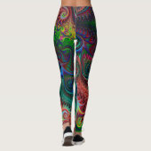 Abstract kleurrijk spiraal leggings (Achterkant)