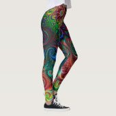 Abstract kleurrijk spiraal leggings (Rechts)