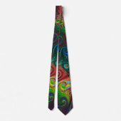 Abstract kleurrijk spiraal stropdas (Achterkant)