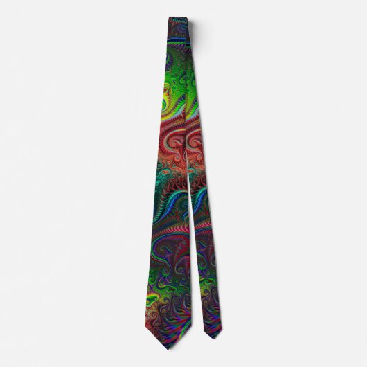 Abstract kleurrijk spiraal stropdas (Voorkant)