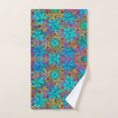 Abstract kleurrijk sterpatroon bad handdoek (Handdoek)