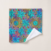 Abstract kleurrijk sterpatroon bad handdoek (Wasdoekje)