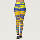 Abstract Kleurrijk Strepenpatroon Leggings (Achterkant)