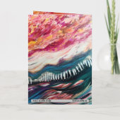 Abstract kleurrijk stromend wenskaart kaart (Achterkant)