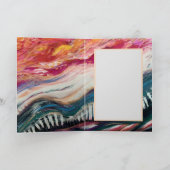 Abstract kleurrijk stromend wenskaart kaart (Binnen)