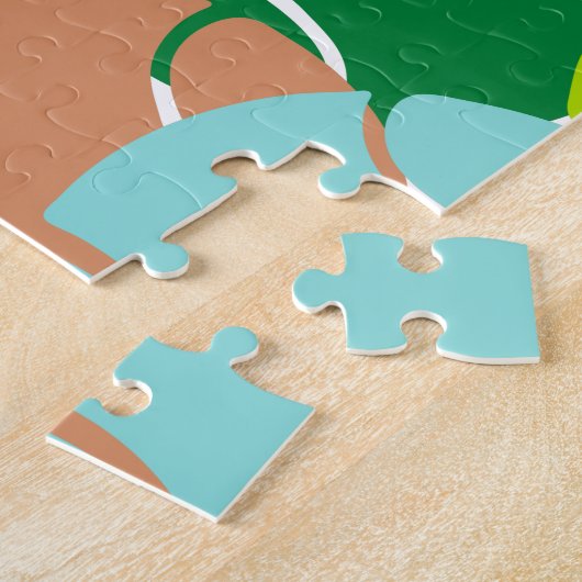 Abstract kleurrijk Tennis Balls Pattern-thema Legpuzzel (Zijkant)