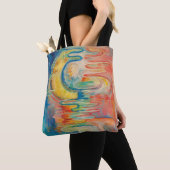 Abstract kleurrijk tote bag (Dichtbij)