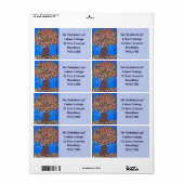 Abstract kleurrijk Tree Shipping Label (Full Sheet)