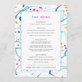 Abstract kleurrijk tropisch event custom menu (Voorkant)