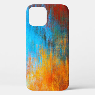 Abstract kleurrijk turquoise blauw, oranje en rood Case-Mate iPhone case