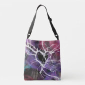 Abstract kleurrijk verwarmd hart crossbody tas (Achterkant)