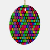 Abstract kleurrijk vierkant patroon keramisch ornament (Rechts)