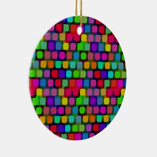 Abstract kleurrijk vierkant patroon keramisch ornament (Rechts)