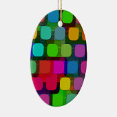 Abstract kleurrijk vierkant patroon keramisch ornament (Rechts)