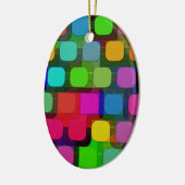 Abstract kleurrijk vierkant patroon keramisch ornament (Links)