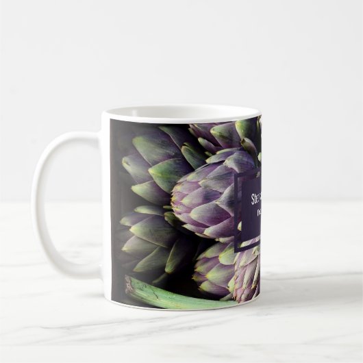 Abstract kleurrijk voedsel koffiemok (Links)