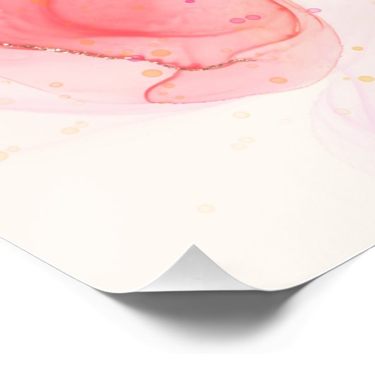 Abstract kleurrijk vogelpatroon poster (Hoek)