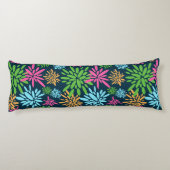 Abstract Kleurrijk Vuurwerk Bloemen Lichaamskussen (Achterkant)