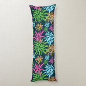 Abstract Kleurrijk Vuurwerk Bloemen Lichaamskussen (Achterkant (Verticaal))