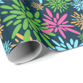 Abstract kleurrijk vuurwerkbloemen inpakpapier (Rol Hoek)