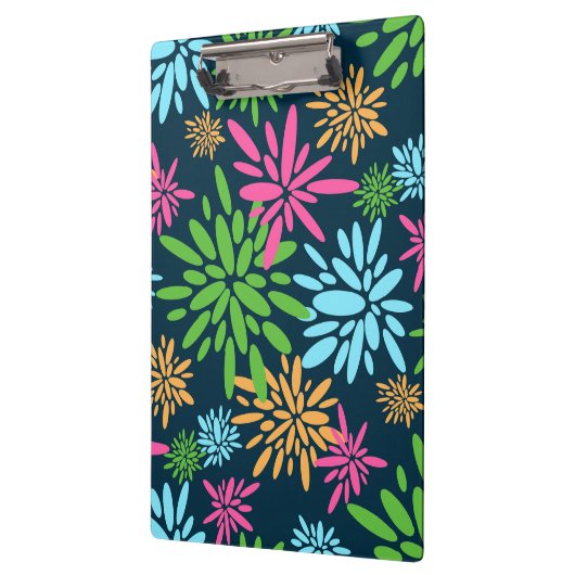 Abstract Kleurrijk Vuurwerkbloemen Klembord (Links)