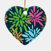 Abstract kleurrijk vuurwerkbloemen Ornament (Achterkant)