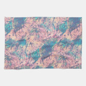 Abstract kleurrijk Waterverf bloemmotief Theedoek (Horizontaal)