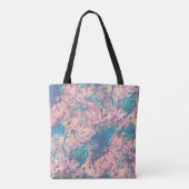Abstract kleurrijk Waterverf bloemmotief Tote Bag (Achterkant)