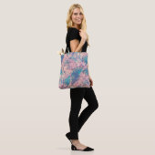 Abstract kleurrijk Waterverf bloemmotief Tote Bag (Op model)