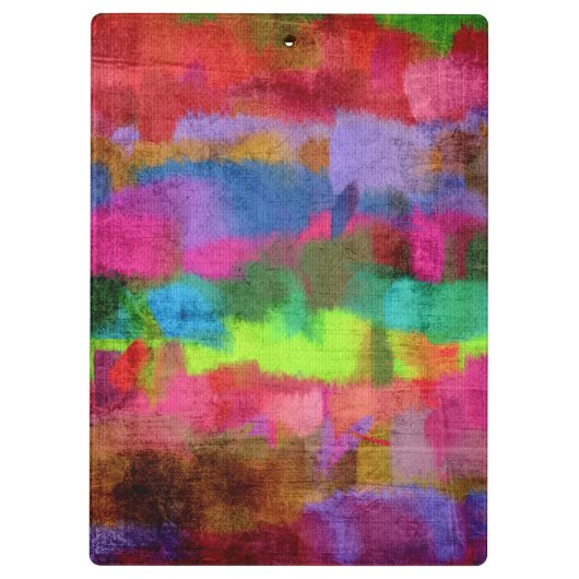 Abstract kleurrijk Waterverf patroon Klembord (Achterkant)