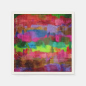 Abstract kleurrijk Waterverf patroon Servetten (Voorkant)