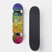 Abstract, kleurrijk web persoonlijk skateboard (Voorkant)