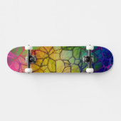 Abstract, kleurrijk web persoonlijk skateboard (Horizontaal)