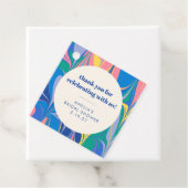 Abstract Kleurrijke Aangepaste Trouwfeest Dankjewe Bedankjes Labels (In situ)